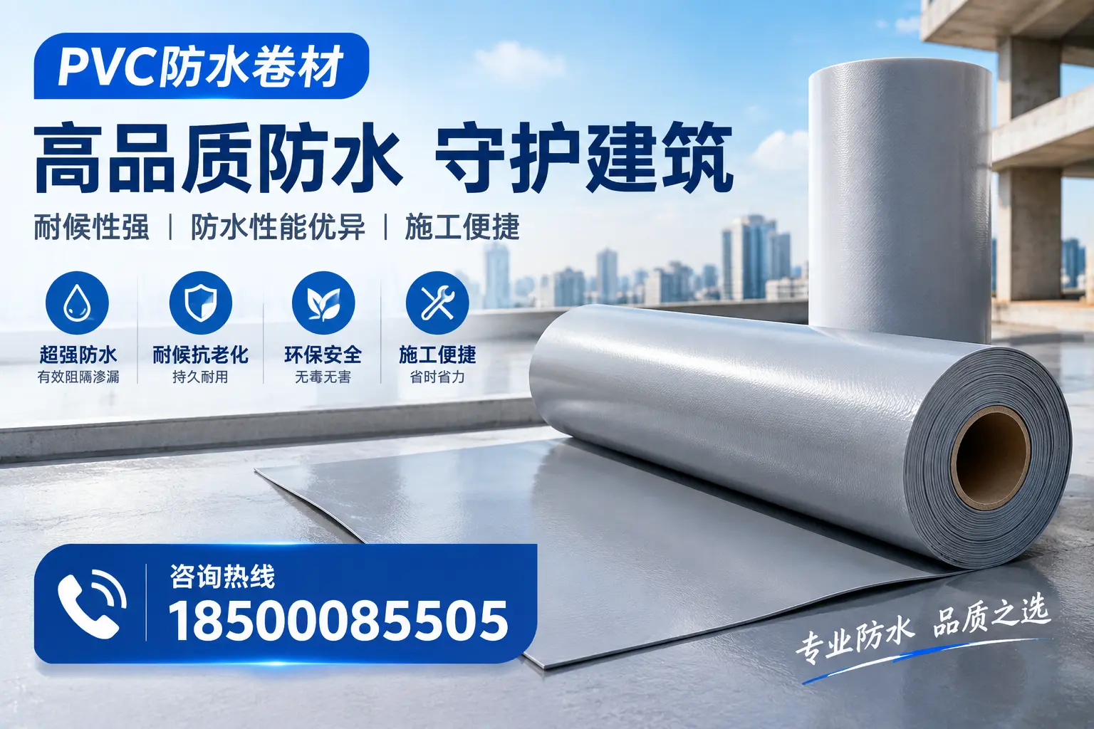 PVC防水卷材的防水效果评测，适合咸宁的科学依据